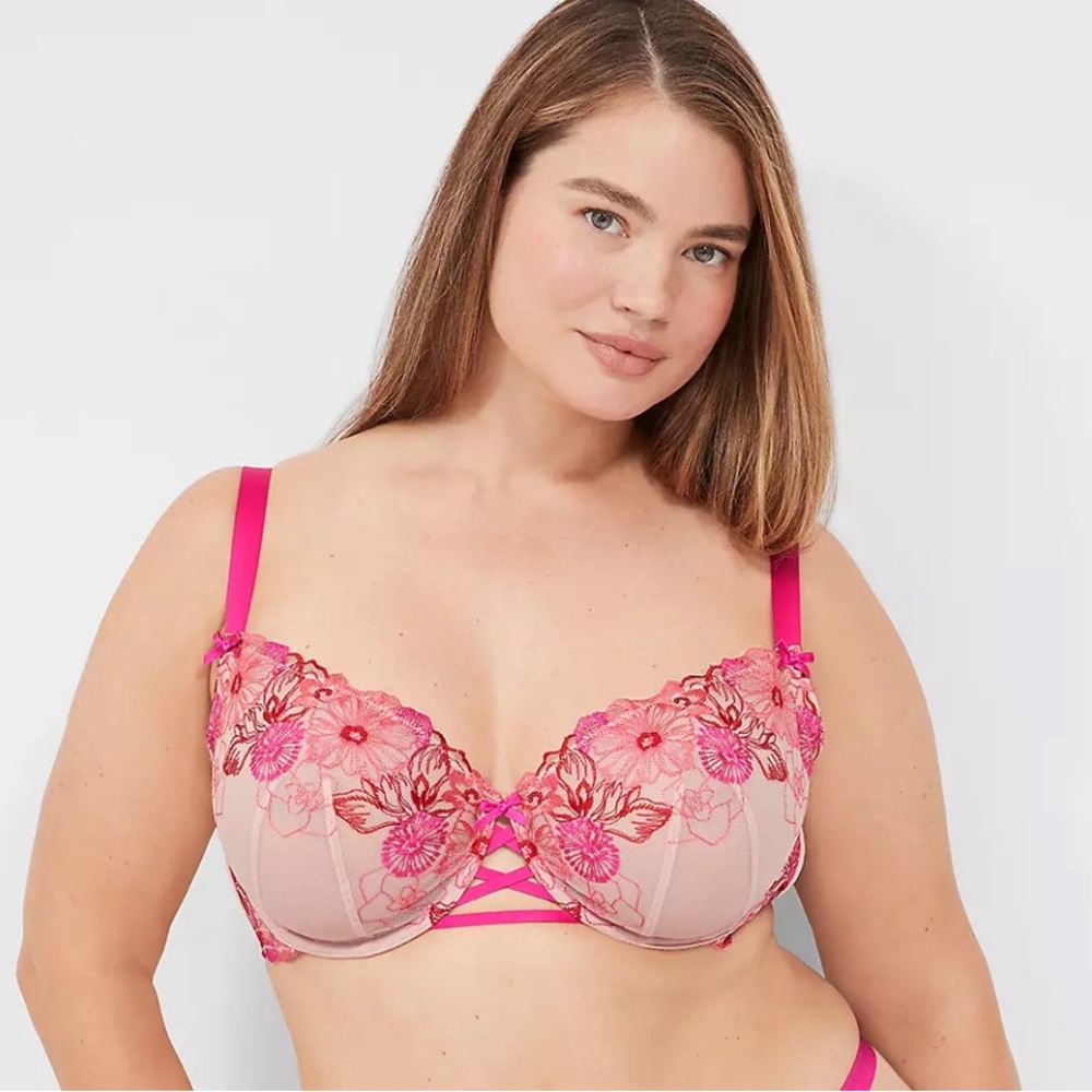 Embroidered Unlined Balconette Bra